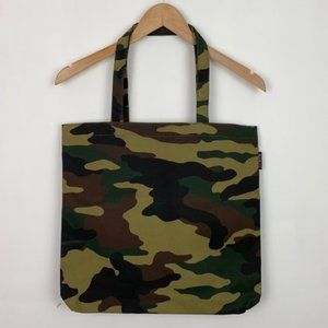 NWT J.Crew Reusable Everyday Tote Camo Camouflage Brown Green